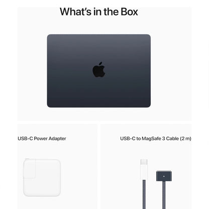 Apple NEW MacBook AIR 13 (2022) Apple M2 (256GB/16GB) 8Core CPU & 8Core GPU Retina True Tone , Midnight