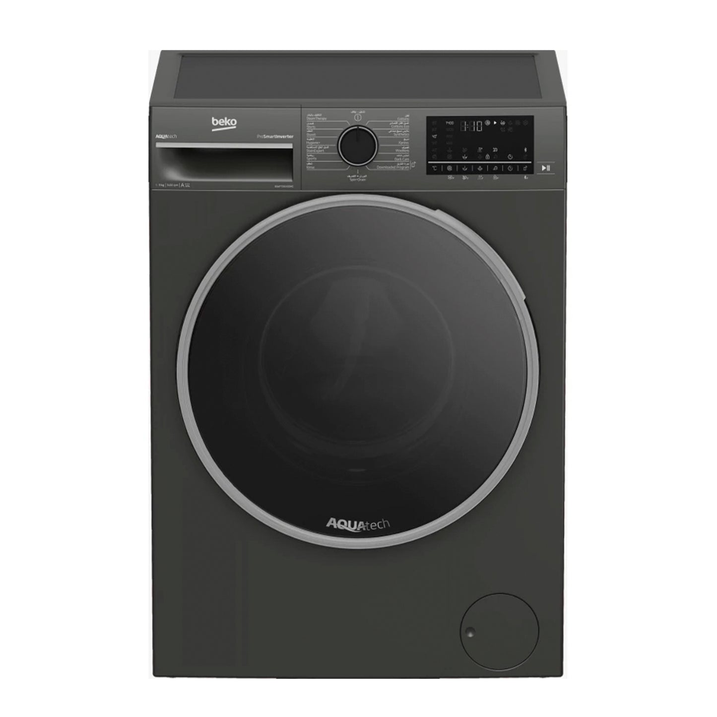 Beko Washing Machine 1400 RPM 9 kg Manhattan Gray Inverter A+++ (B5WFT091400MG)