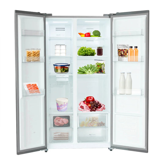 Skyworth 541L Side-by-Side Refrigerator No Frost A++ Silver Inox (SBS-558WPEN)