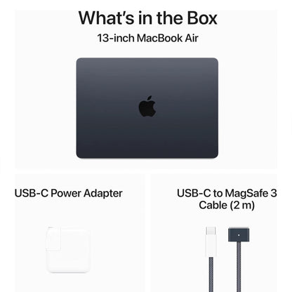 Apple MacBook AIR 13 NEW (2024) Apple M3 (512GB/24GB) 8Core CPU & 10Core GPU Retina True Tone - Midnight