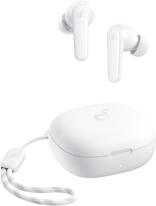 Soundcore By Anker R50i True Wireless Earbuds 10mm Drivers with Big Bass, Bluetooth 5.3, 30H Playtime, IPX5-Water Resistant, AI Clear Calls with 2 Mics, White - 18 Months Warranty