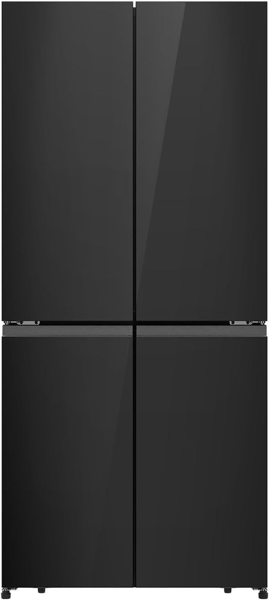 Hisense RQ5G470SBB3 - Cross Door American 457L Freezer Fridge, My Fresh Choice, Dual-Tech Cooling, Bottom Cooling System, Black Glass, 1 Year Full & 5 Years Compressor Warranty