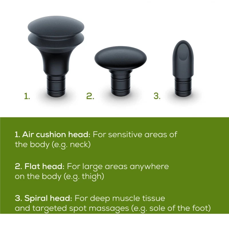 Beurer MG79 Deep Tissue Percussion Massager, Dual Head Vibrating Massage for Neck, Back &amp; Shoulders, Relieves Muscle Tension &amp; Stiffness, Ergonomic Design