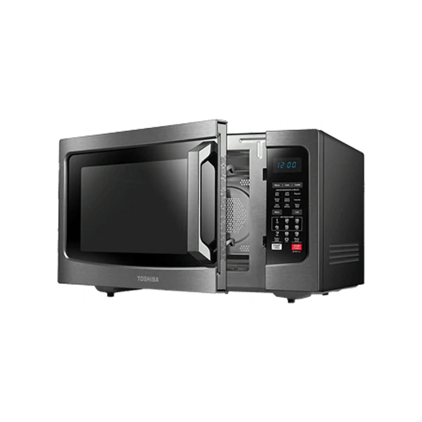 Toshiba Microwave - 42L - 1100 Watt - With Grill & Fan 3-in-1 - Black Stainless - (ML-EC42S(BS))