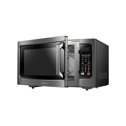 Toshiba Microwave - 42L - 1100 Watt - With Grill & Fan 3-in-1 - Black Stainless - (ML-EC42S(BS))