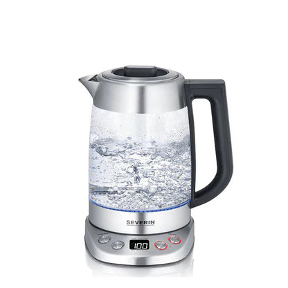 Severin Glass Electric Kettle for Water and Tea 1.7 Liters