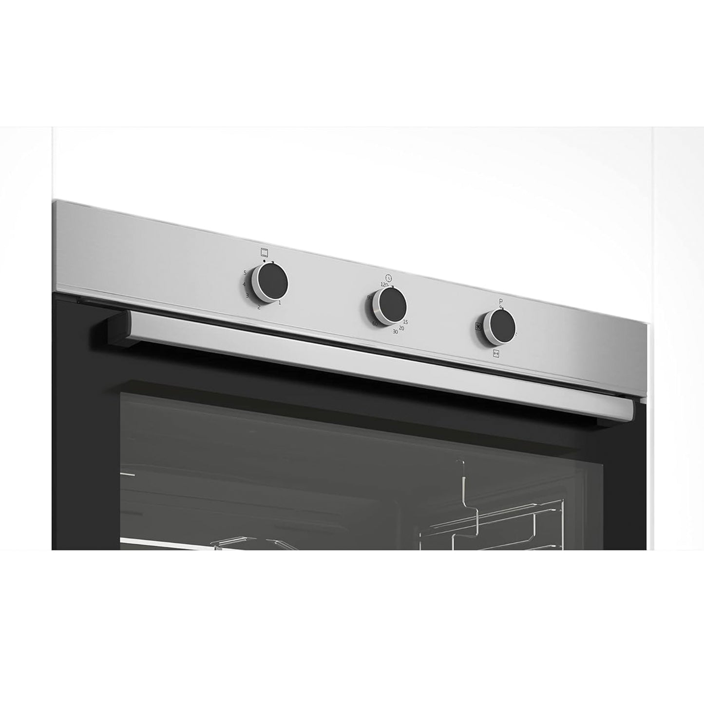 Beko built in oven gas with fan 90cm (BBWHT12106XS)
