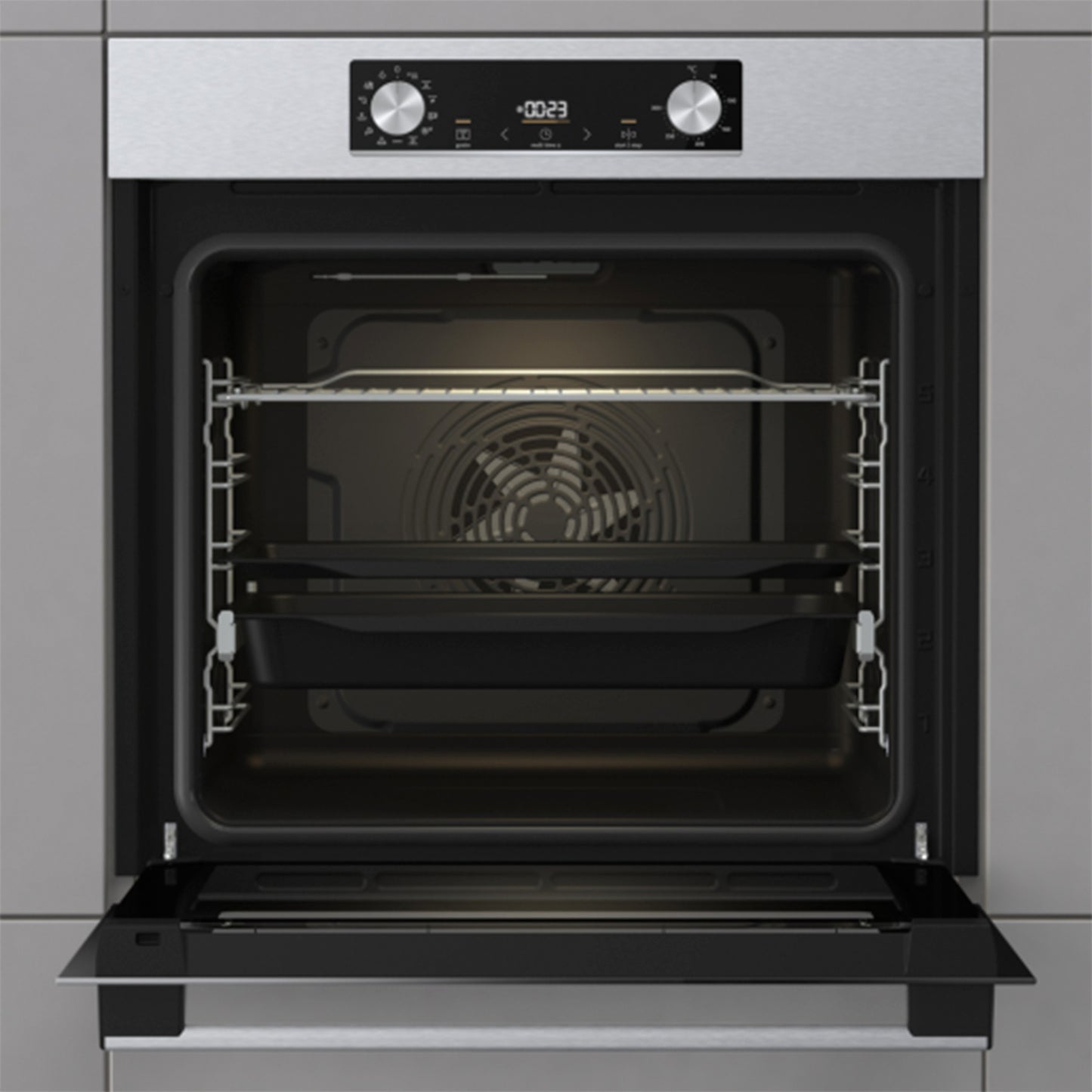 Gorenje multisystem oven 60CM 77 Liter Stainelss Steel (BOS6737E09X)