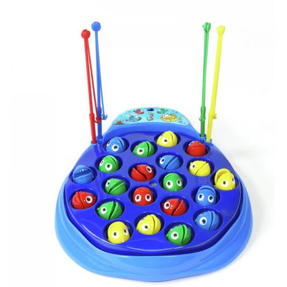 Ambassador Chad Valley Fishing Game Kids Toy Set, Spinning Fish Pool, 21 Colorful Fish
