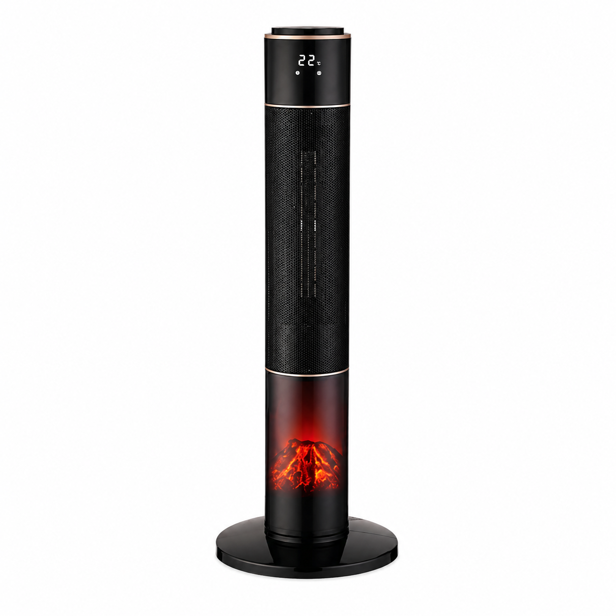 TEKMAZ Ceramic Electric Heater – (2000W, Black), Fan Heater Fireplace