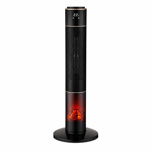 TEKMAZ Ceramic Electric Heater – (2000W, Black), Fan Heater Fireplace