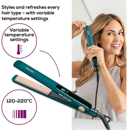Beurer HS 50 Ocean Hair Straightener Keratin Ceramic Coating