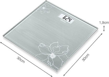 Beurer GS 10 Scale High Accuracy with Elegant Glass Design - Gray
