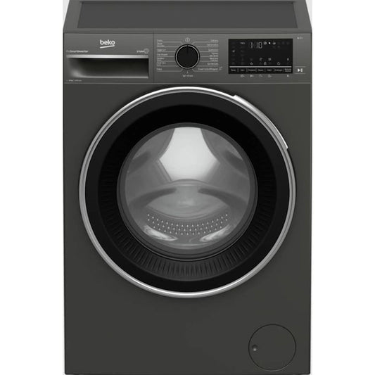 Beko Washing Machine 10 kg Manhattan Gray 1400 RPM Inverter 15 programs (B3WFU51042MG NEW)
