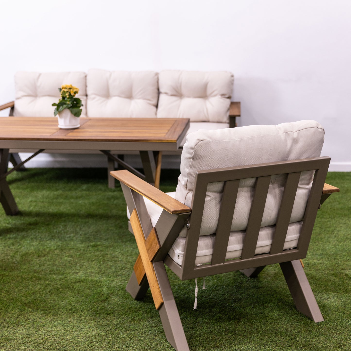 Lotus Lounge Set (5 Seaters) - Cream