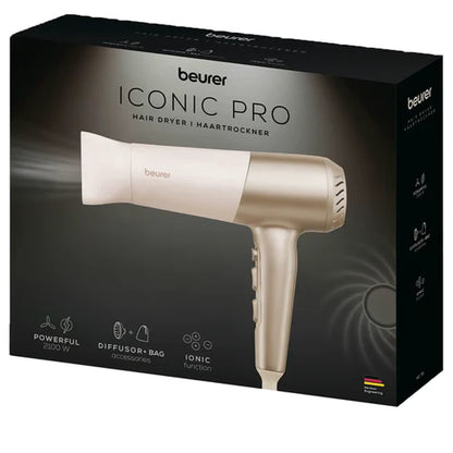 Beurer Hairdryer - Professional Ion Hair Dryer with Diffuser