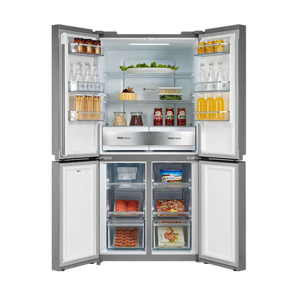Midea 4 Door Refrigerator - 474Ltr - Stainless Steel - (MDRF632FGF46)