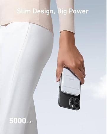 Anker 622 Magnetic Battery MagGo 5000mAh Portable Wireless Charger - White