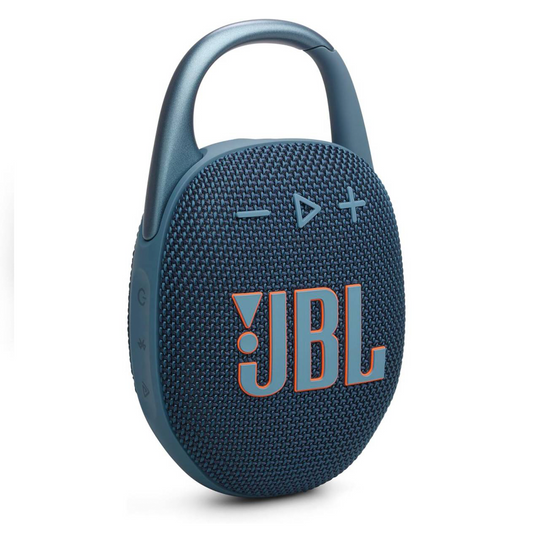JBL Clip 5 - Ultra-Portable, Waterproof & Dustproof Bluetooth Speaker, Big Pro Sound with Punchy bass, Integrated Carabiner, Up to 12 Hours of Play, Made in Part with Recycled Materials (Blue)