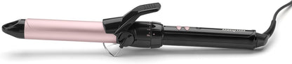 BaByliss 25mm Sublim’ Touch Pro Curling Iron | 180°C Salon Heat | 10 Adjustable Temperature Settings | Ceramic Coating | Cool Tip & Heat Protection Stand, Black/Pink - C325SDE
