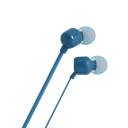 JBL TUNE T110 By Harman - In-Ear Headphone with One-Button Remote JBL Pure Bass Sound Plug: 3.5mm Dynamic Driver: 9mm  - Blue