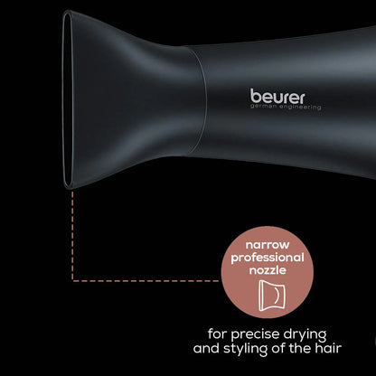 Beurer HC 30 Hair Dryer 2400W Power for Fast Drying - Black
