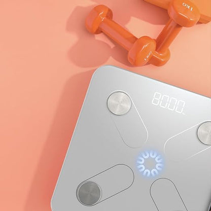 Nutricook Smart Body Composition Scale w/ 20 Metrics, High Accuracy 50g, LED Breathing Light, Fitdays App, Apple Health, Google Fit, Fitbit & Samsung Compatible Digital Bathrooms, Blue