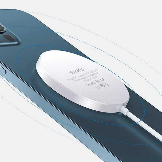 WiWU MagSafe Fast Charging Wireless Charger 15W Magnetic For Phone/Earphone USB Type-C