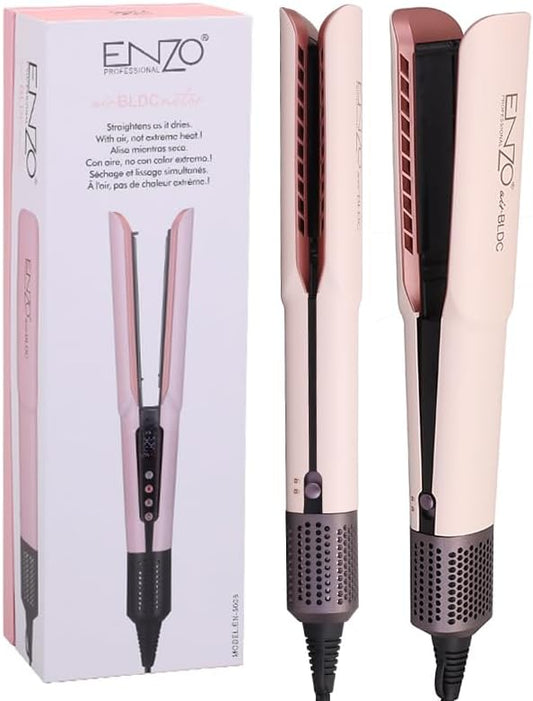 ENZO EN-5008 High-Speed Hot Air Straightener – 4-in-1 Blow Dryer, Styler, Straightener & Volumizer with Ionic Technology for Smooth, Frizz-Free Hair - Intl Version