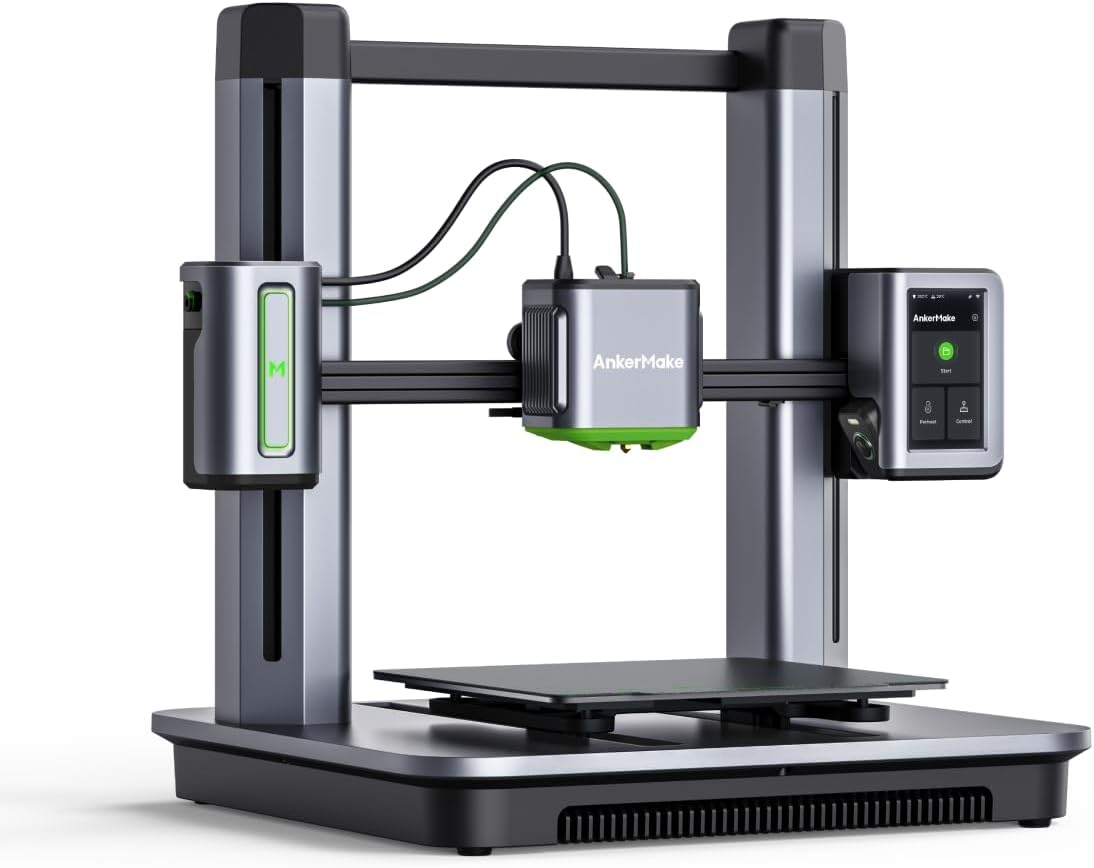 AnkerMake M5 3D Printer, High-Speed, Speed Upgraded to 500 mm/s, Fast Mode, Smooth Detail, Easy to Use for Beginners, Error Detection with AI Camera, Auto-Leveling, Integrated Die-Cast Aluminum Alloy