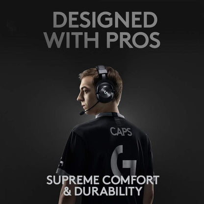 Logitech G PRO X Wireless Lightspeed Gaming Headset with Blue VO!CE Mic Filter Tech, 50 mm PRO-G Drivers, and DTS Headphone:X 2.0 Surround Sound