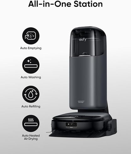 eufy Omni S1,Robot Vacuum Cleaner with Mop, Incredible Suction, All-in-One Station, Smart Obstacle Avoidance, Lift Mop, Wi-Fi, App, Alexa, Corner-to-Edge Deep Cleaning