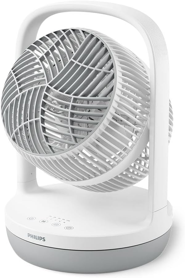 Philips Table Fan, Airflow 738m³/h, Sleep Mode, 180° Tilt