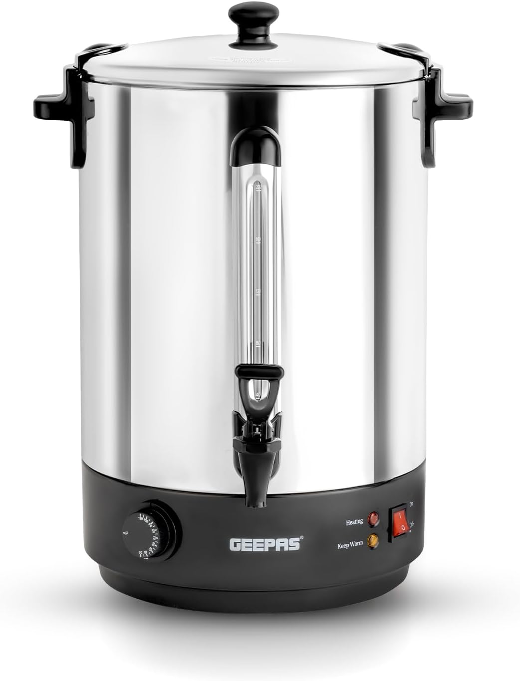 Geepas GK38064UK 30L Stainless Steel Water Boiler – 2500W, Adjustable Thermostat, Boil Dry Protection