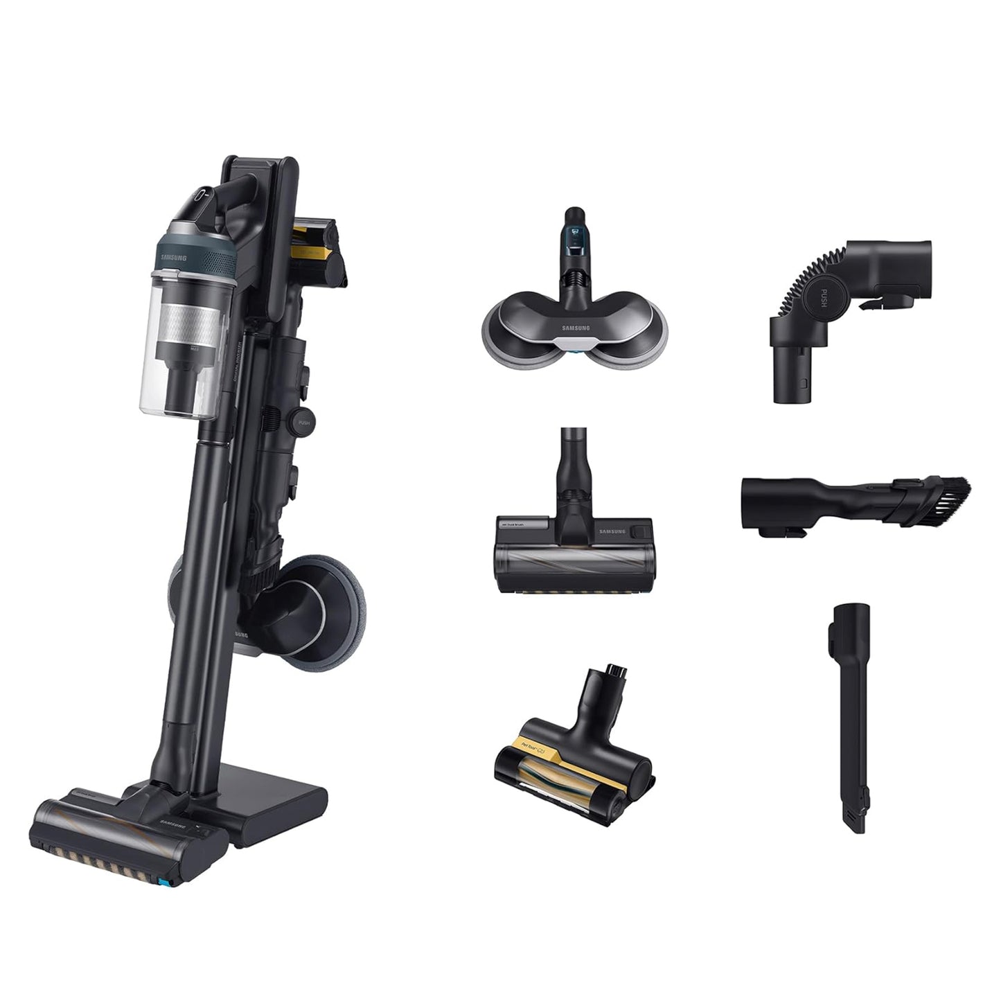 Samsung Jet 95 Pro 210W Cordless Stick Vacuum Cleaner with Pet Tool+ & spray spinning sweeper