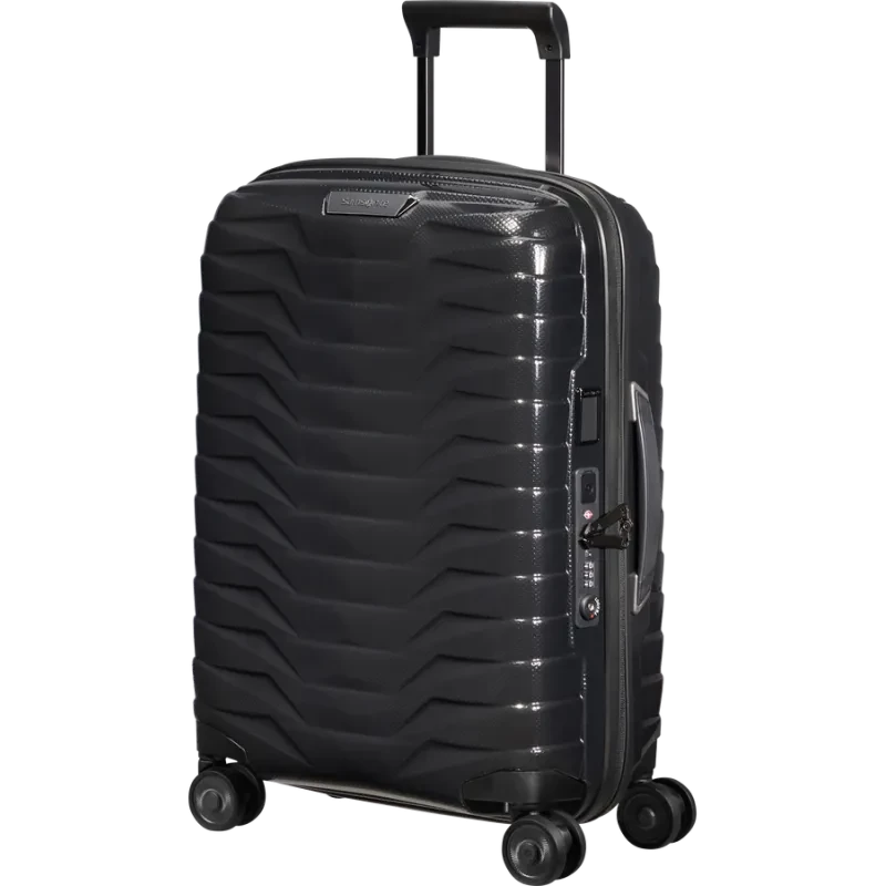 Samsonite Proxis Expandable Carry-On Trolley Lightweight, Durable Roxki Material, 100% Recyclable, Black
