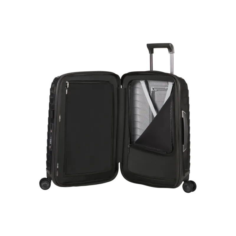 Samsonite Proxis Expandable Carry-On Trolley Lightweight, Durable Roxki Material, 100% Recyclable, Black