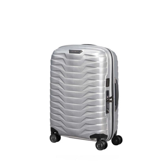 Samsonite Proxis Expandable Cabin Trolley Silver, Lightweight Roxkin Polypropylene, USB Port, TSA Lock, 4-Wheel Spinner