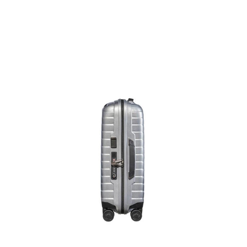 Samsonite Proxis Expandable Cabin Trolley Silver, Lightweight Roxkin Polypropylene, USB Port, TSA Lock, 4-Wheel Spinner