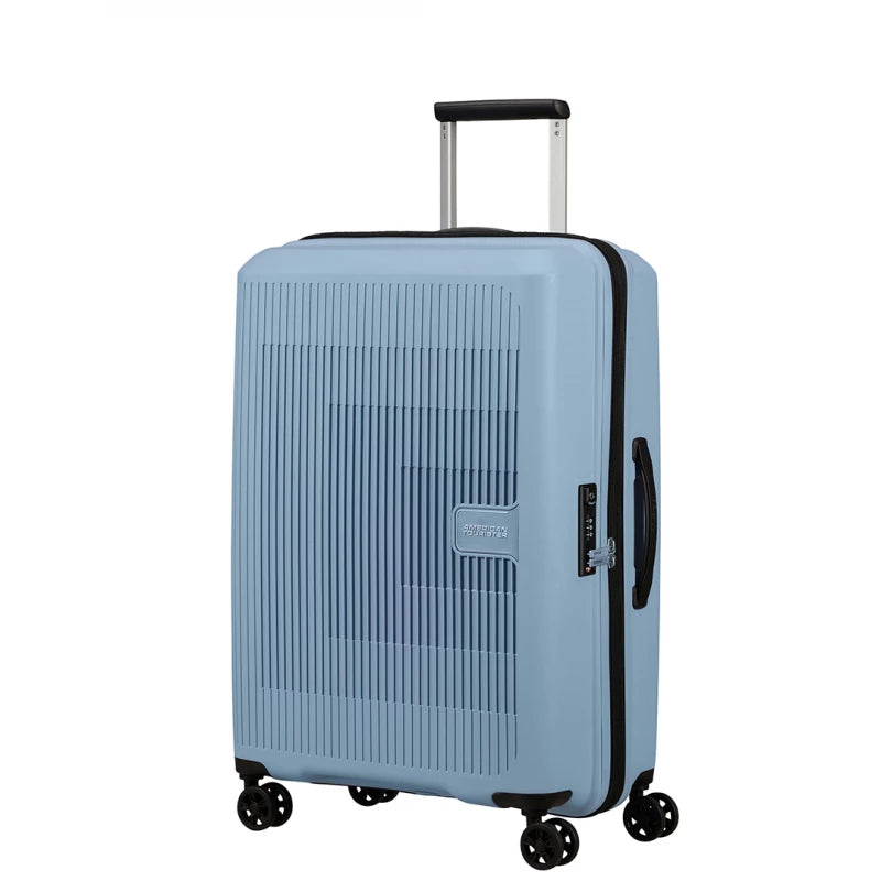 American Tourister Aerostep Medium Suitcase 67cm Soho Grey Expandable