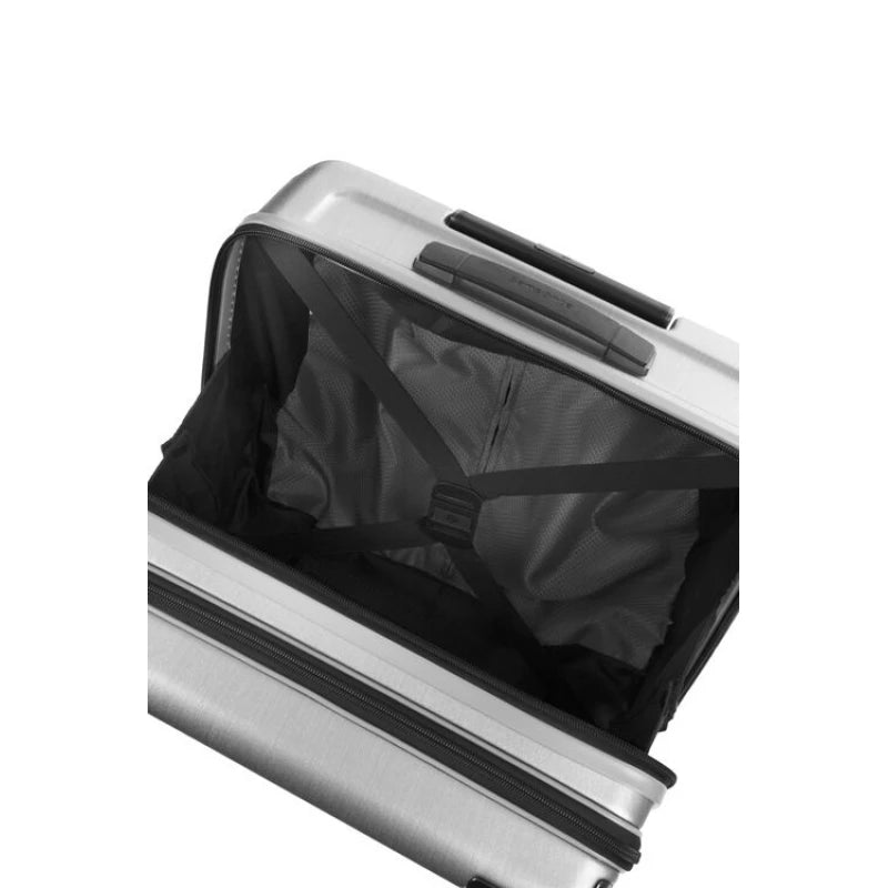 Samsonite Evoa Rolling Tote 44cm Brushed Silver, Lightweight Carry-On Luggage