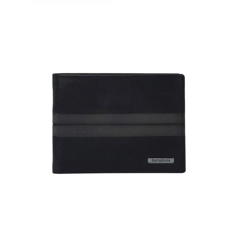Samsonite Spectrolite SLG B 4CC2CC Leather Wallet Black and Night Blue RFID Protection