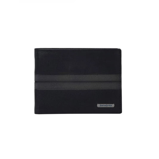 Samsonite Spectrolite SLG B 4CC2CC Leather Wallet Black and Night Blue RFID Protection