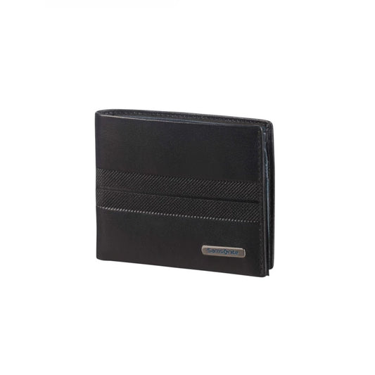 Samsonite Spectrolite SLG Leather Wallet Black and Night Blue RFID Protection