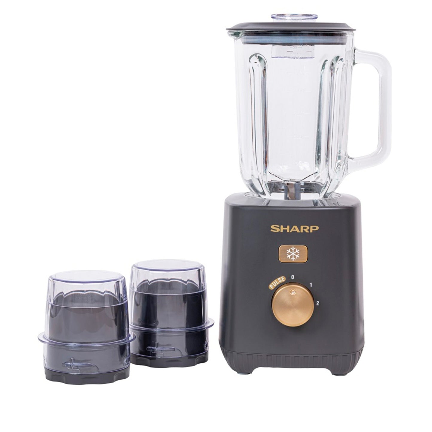 Sharp Glass Blender with 2 Mill 800 Watts, Anthracite - EM-TK71-A3