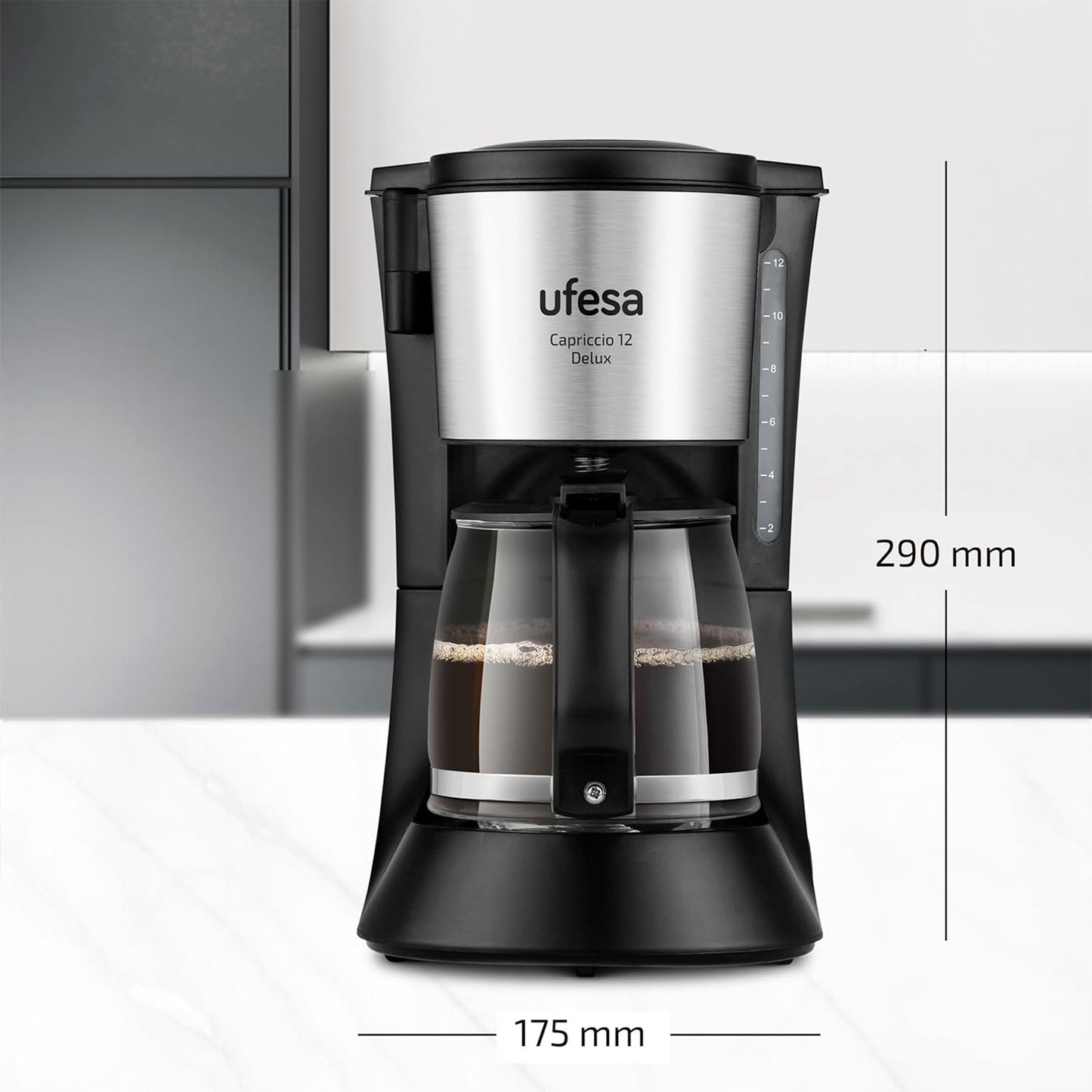 UFESA Drip Coffee Maker Capriccio 12 Delux 1.2L 680W (CG7125)