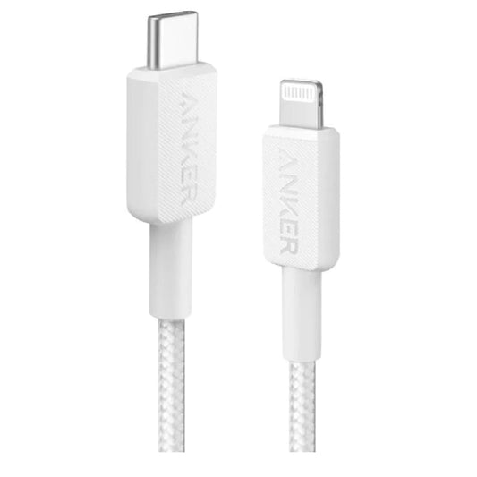 Anker 322 USB-C To Lightning Braided Cable 0.9m White A81B5H21
