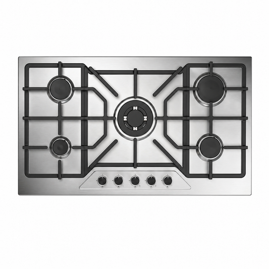 TEKMAZ Built-in Gas Hob – (90 cm, Stainless Steel) Full Safety