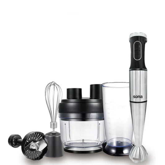 Sona Hand Blender 1500W with food processor 2.5 L Titanium blade With accessories (SHB-18A)