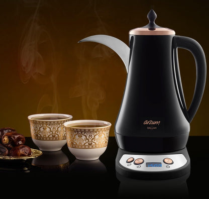 Arzum AR3070 Dallah Arabic Coffee Maker, Plastic, 1300 W, 1.3 liters, Black
